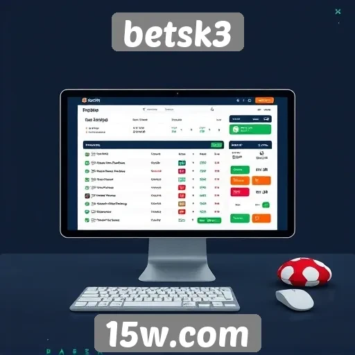 interface do usuário do site betsk3